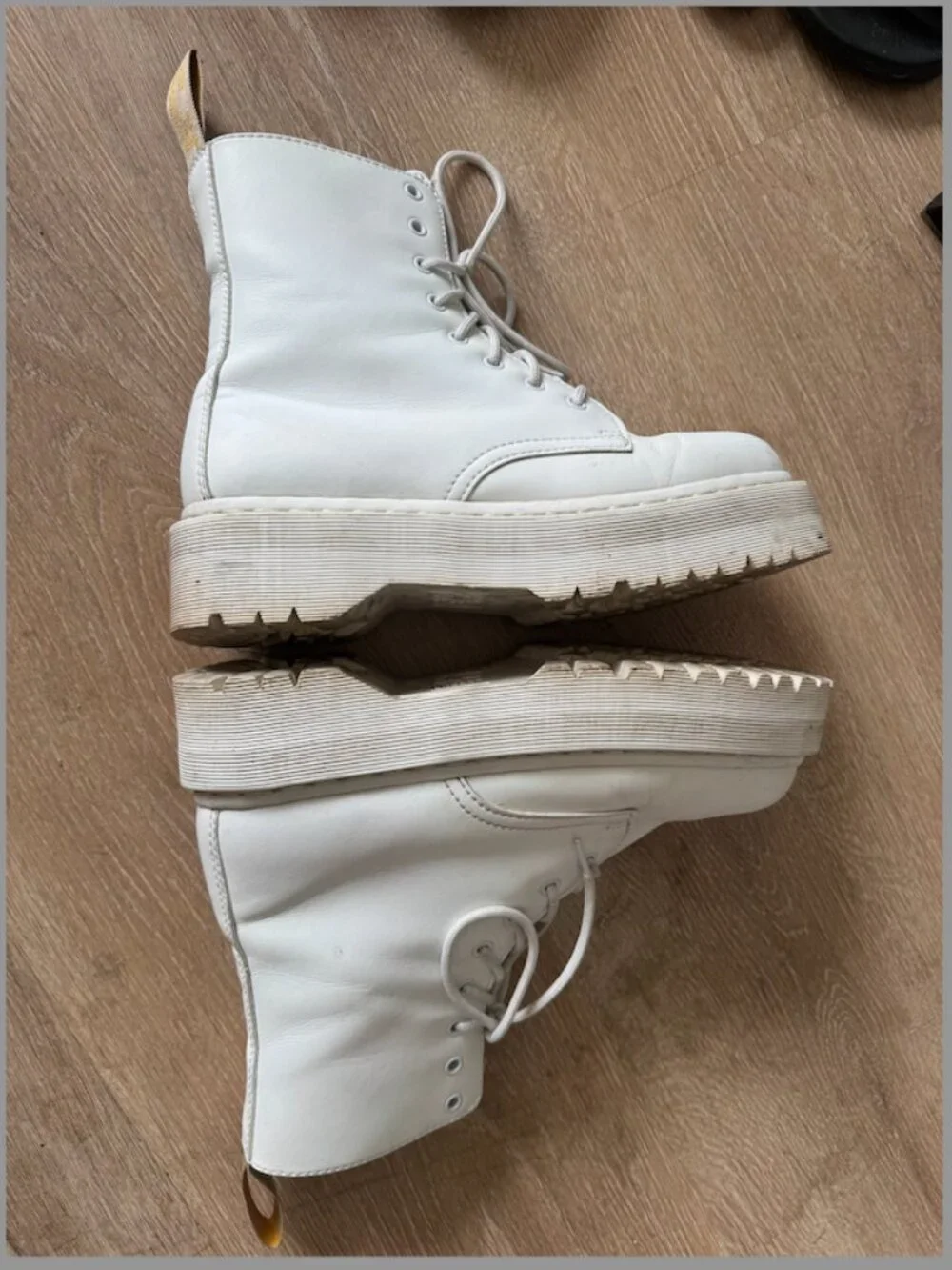 Dr. Martens White Jadon ll Platform Boot in Size 10